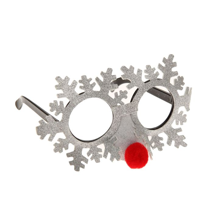 Карнавальные очки "Снежинки", цвета МИКС