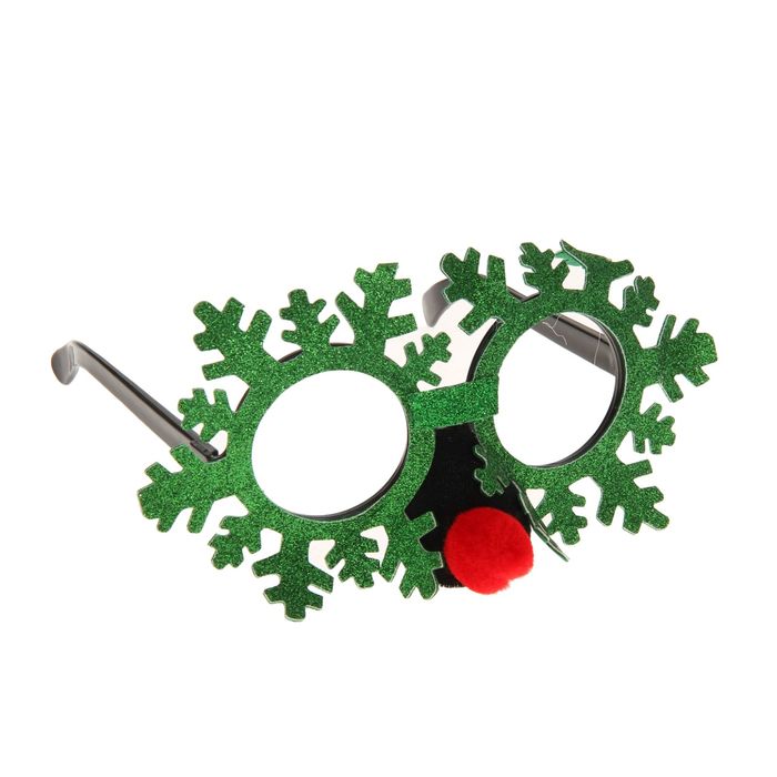 Карнавальные очки "Снежинки", цвета МИКС