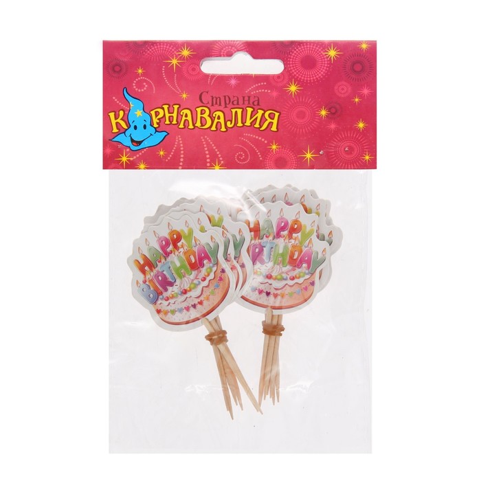 Пика для канапе "Праздничный торт" (набор 12 шт)