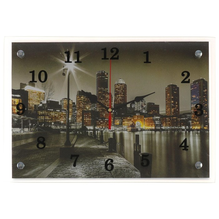 Часы-картина настенные, серия: Город, Набережная, 25х35 см часы настенные серия город биг бен 25х35 см