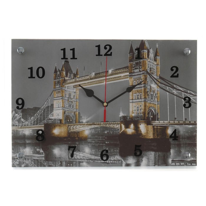 Часы-картина настенные, серия: Город, Тауэрский Мост, 25х35 см