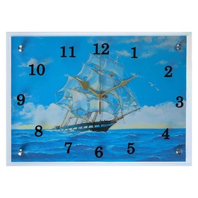 Часы настенные, серия: Море, "Парусник", 25х35  см, микс