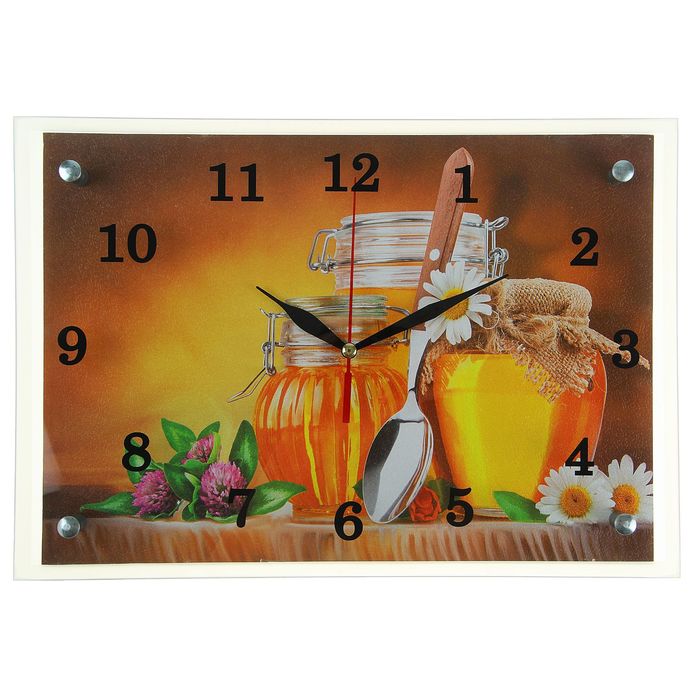 Часы настенные прямоугольные "Медовое царство", 25х35 см микс