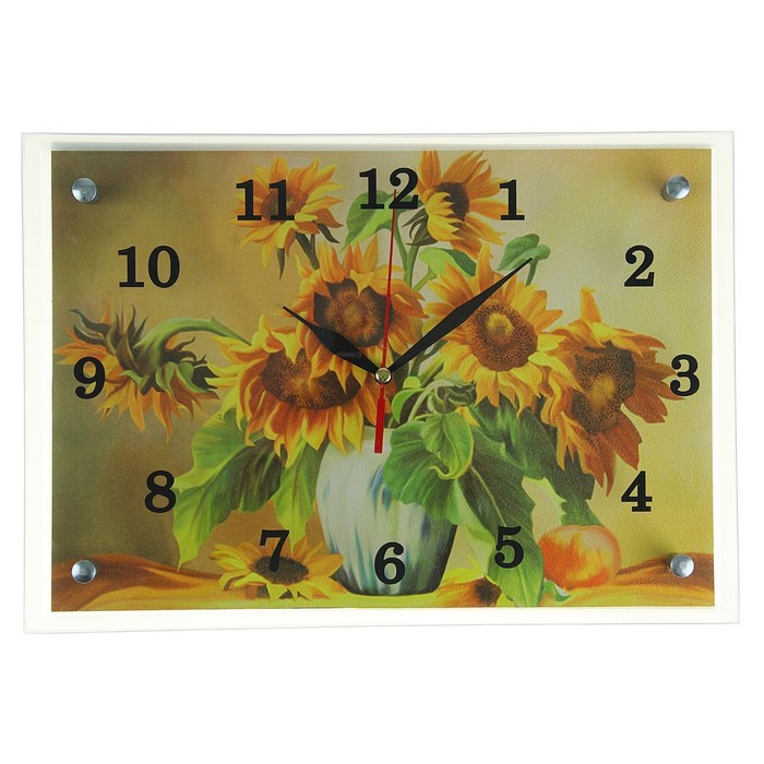 Часы настенные прямоугольные "Натюрморт", 25х35 см микс