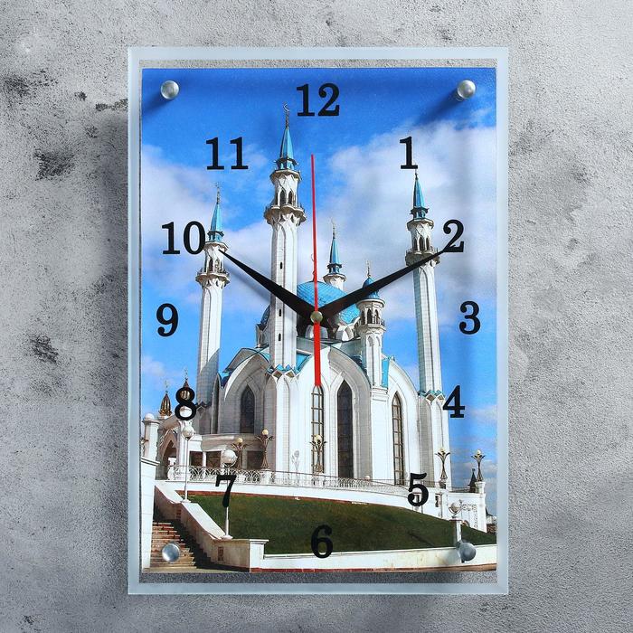Часы настенные, серия: Город, "Мечеть Кул Шариф", 25х35 см