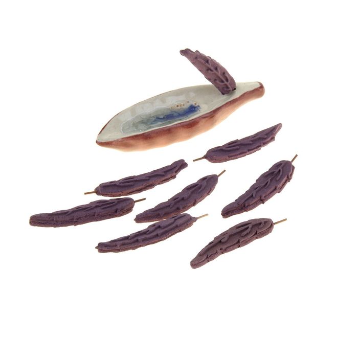 Благовония Масала с подставкой "Листик" 8 шт Фиалка