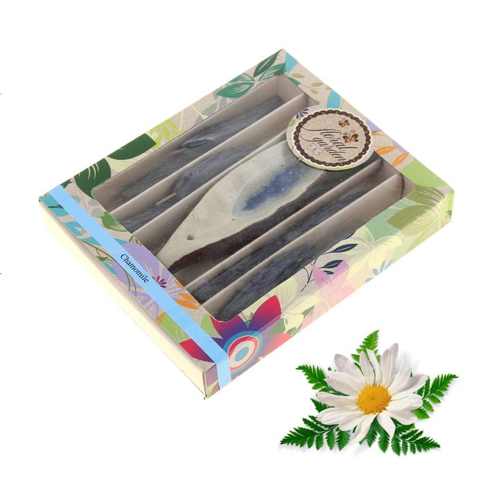 Благовония Масала с подставкой "Листик" 8 шт Ромашка