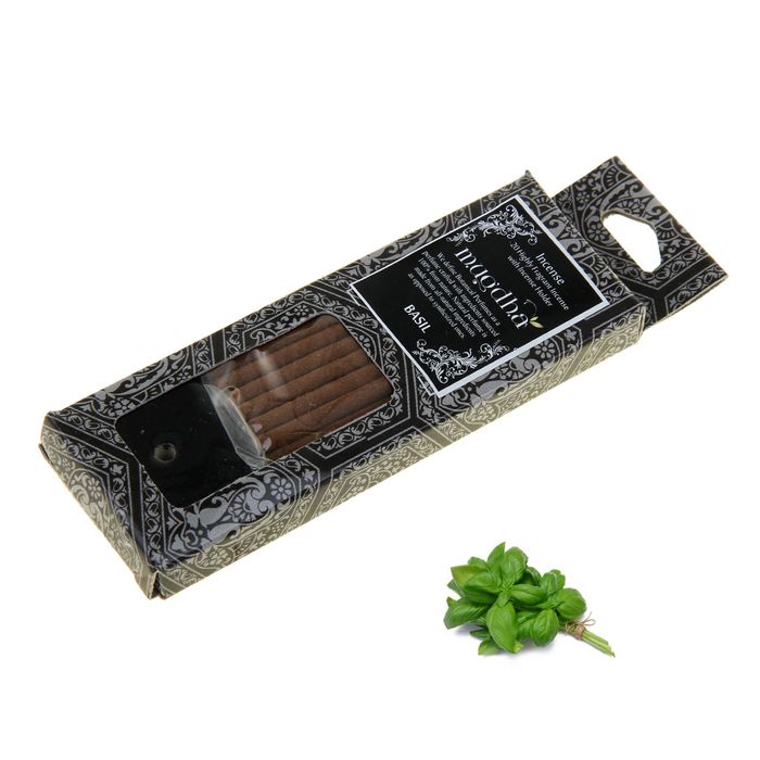 Благовония Масала 20 палочек с керамической подставкой Базилик