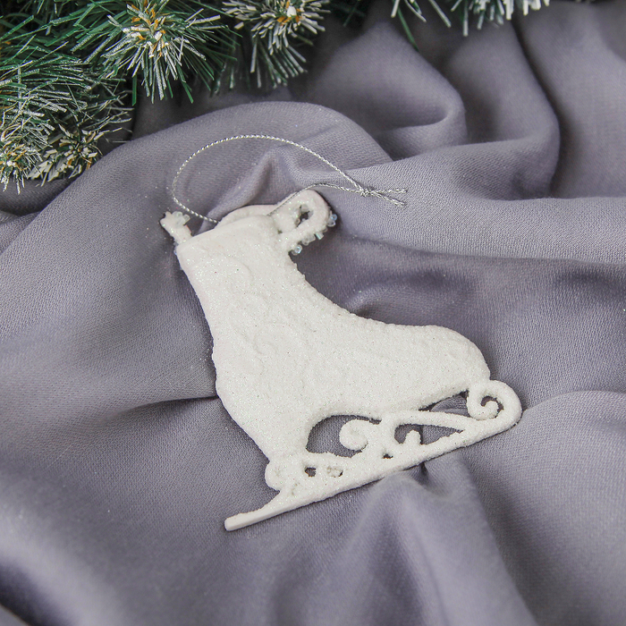 Ёлочная игрушка "Белые коньки" микс