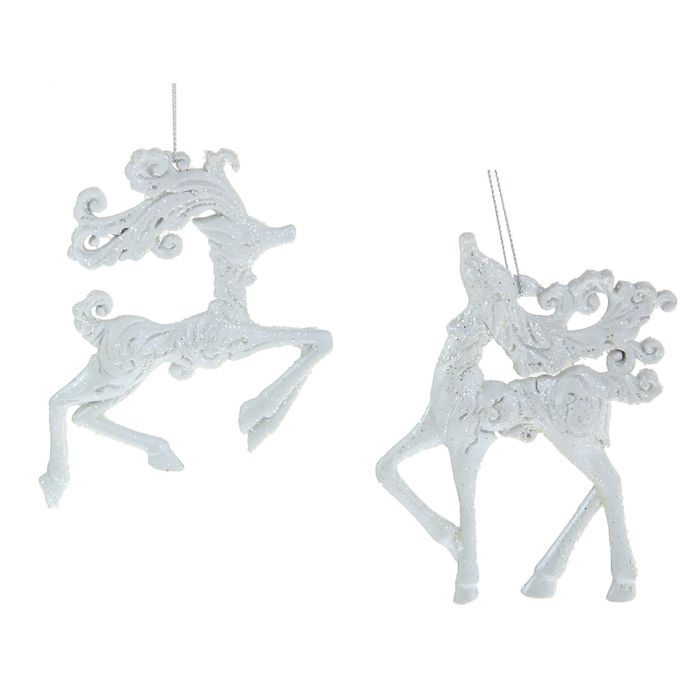 Ёлочная игрушка "Белый олешка" микс