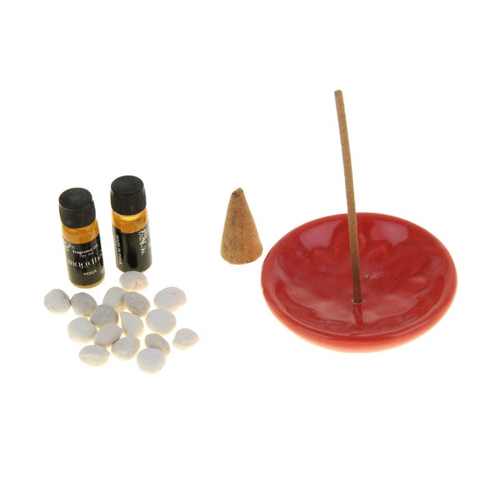 Набор 30 палочек Масала, 16 конусов, подставка, аромакамни, 2х5 мл аромамасло Йога