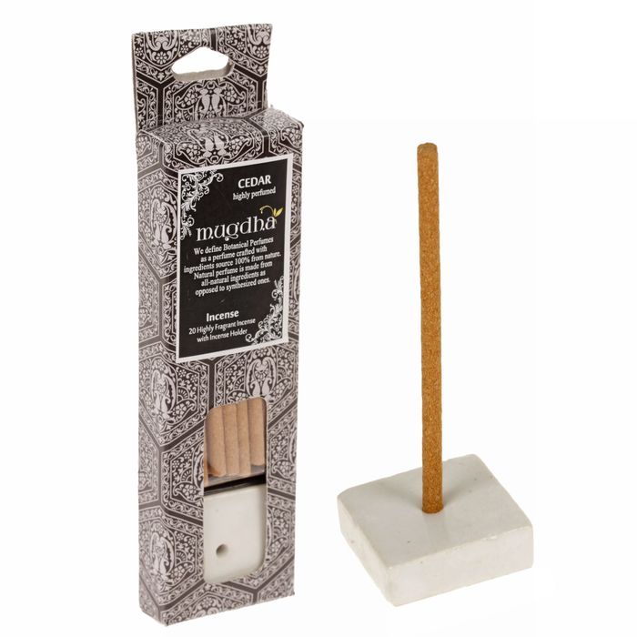 Благовония Масала 20 палочек с керамической подставкой Кедр
