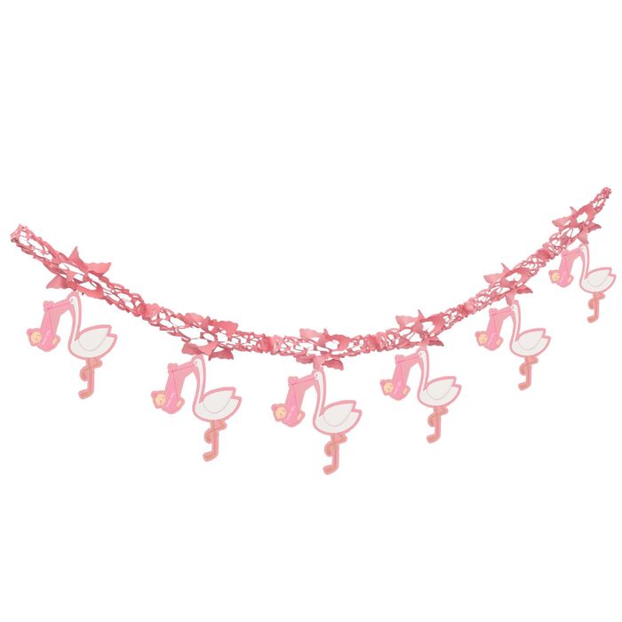 Гирлянда "Аист", 200 см, цвет розовыйй