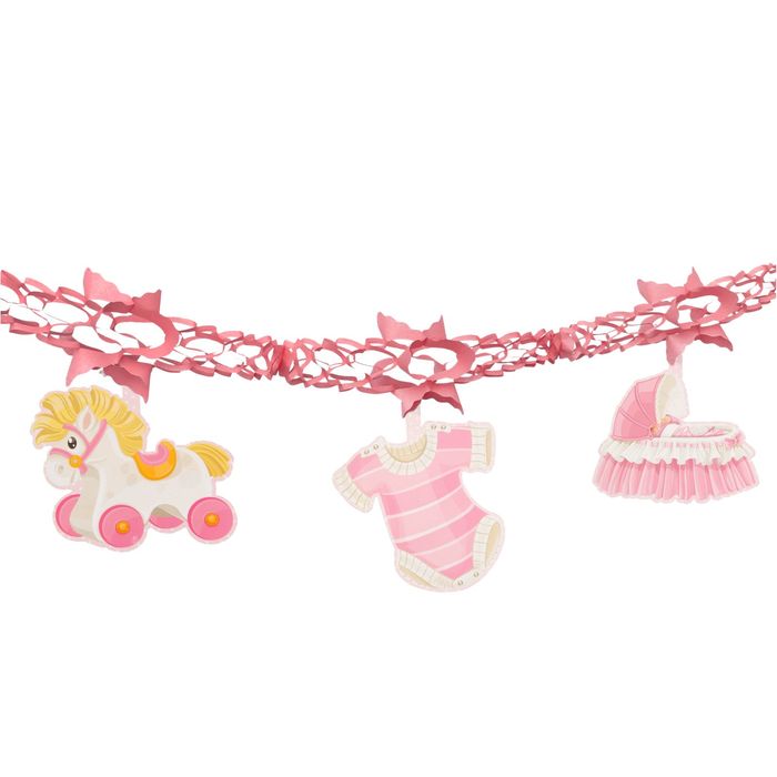 Гирлянда "Новорожденный", 200 см, цвет розовый
