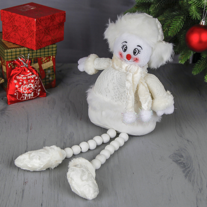 Мягкая игрушка "Снеговик" (кружевной)