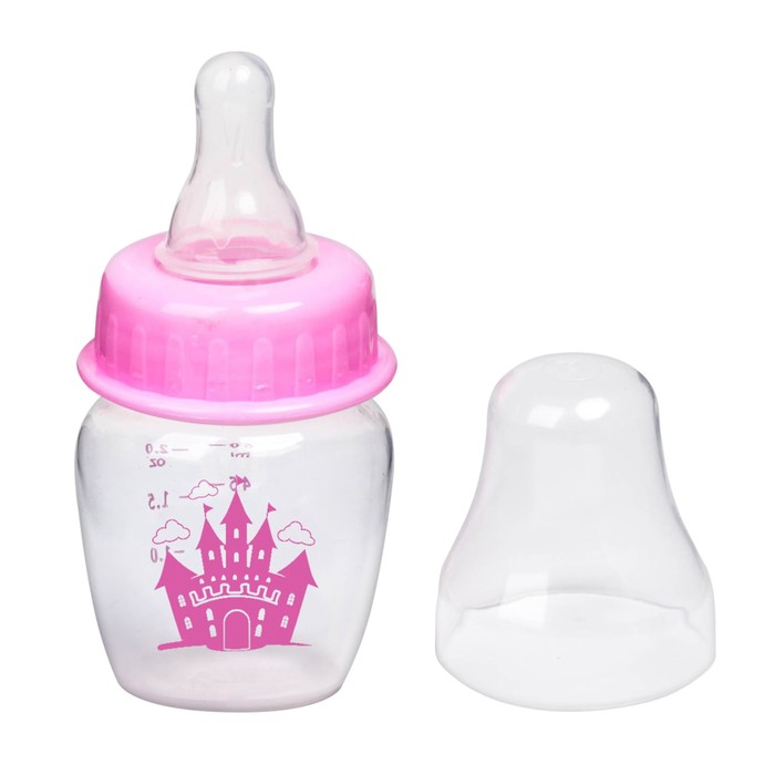 Бутылочка для кормления «Замок принцессы», 60 мл, от 0 мес., цвет розовый