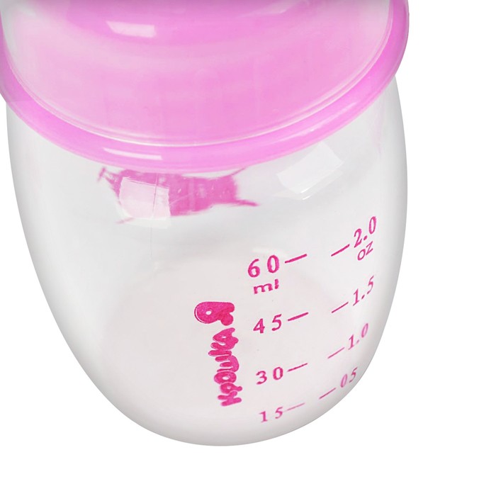 Бутылочка для кормления «Замок принцессы», 60 мл, от 0 мес., цвет розовый