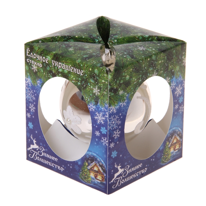 Новогодний шар "Цветочный всплеск"