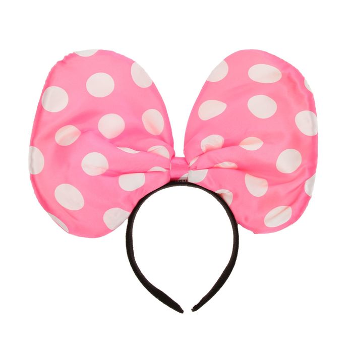 Карнавальный ободок гигант "Горох", цвет розовый