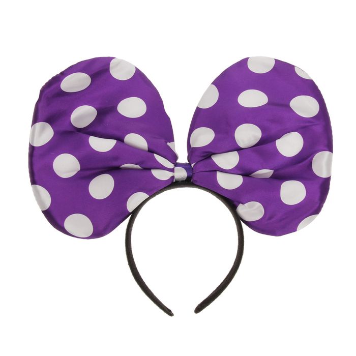 Карнавальный ободок гигант "Горох", цвет фиолетовый