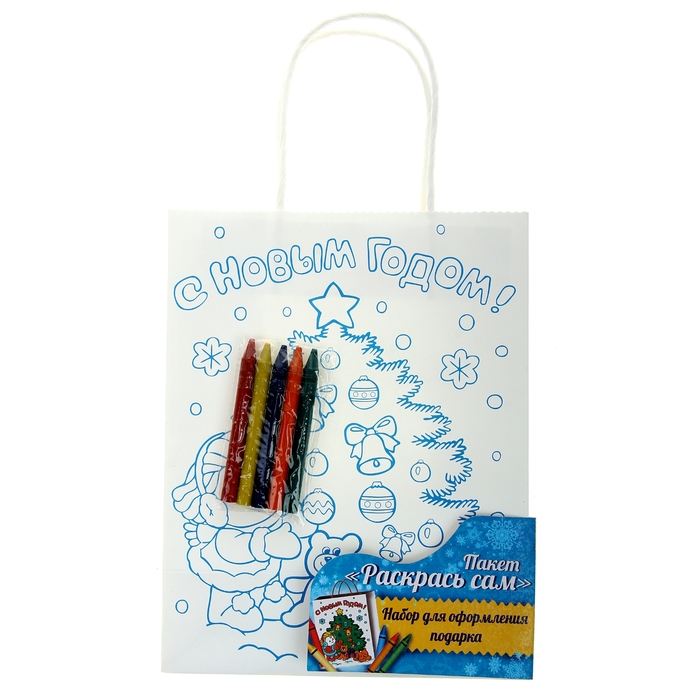 Пакет-антистресс подарочный крафтовый «Ёлочка», 18 × 23 см