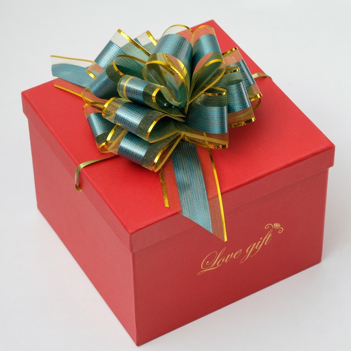 Бант-шар №5 "Узор", цвет зеленый