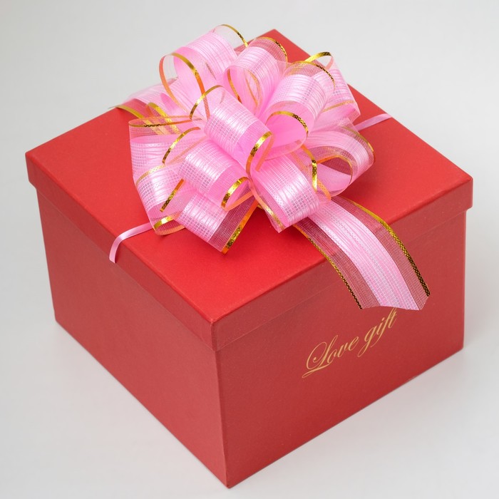 Бант-шар №5 "Узор", цвет розовый