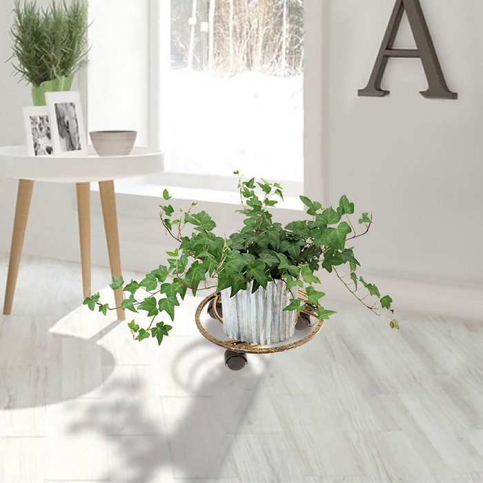 Подставка для цветов напольная на колесах