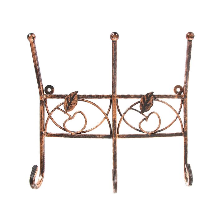 Вешалка настенная с яблочками, 35х35х10 см