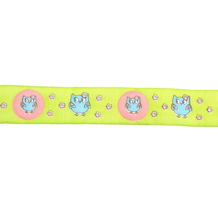 Лента для творчества "Веселые совы" намотка 3 метра, ширина 2,2 см