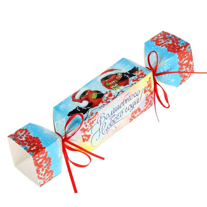 Складная коробка‒конфета «Снегири», 11 х 5 х 5