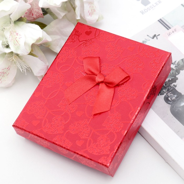 Коробка подарочная "Комильфо", красный, 13 х 10,5 х 3 см