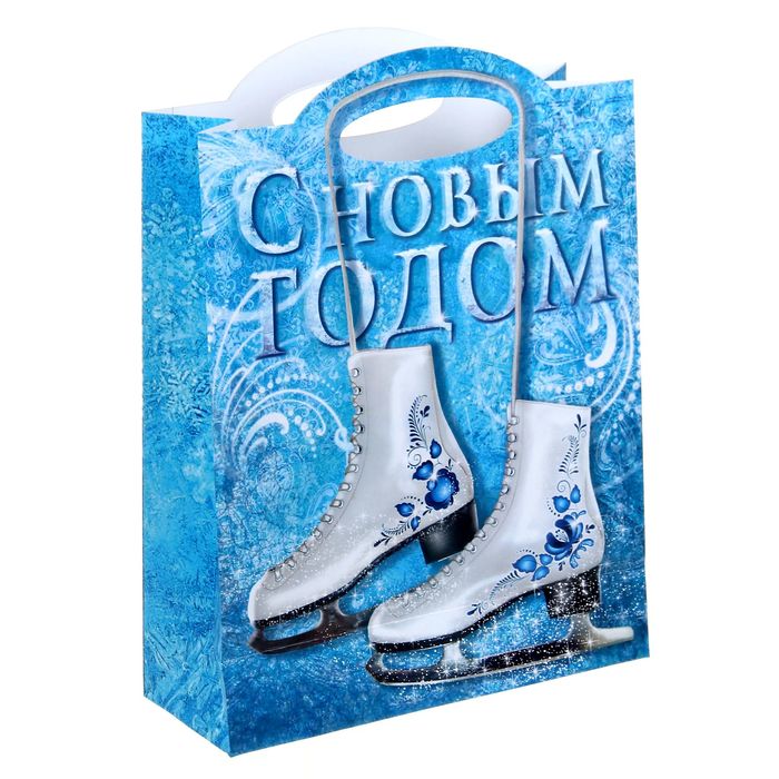 Пакет подарочный «Коньки», 26 × 35 см