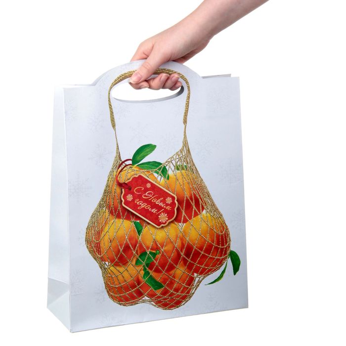 Пакет подарочный «Мандарины», 26 × 35 см