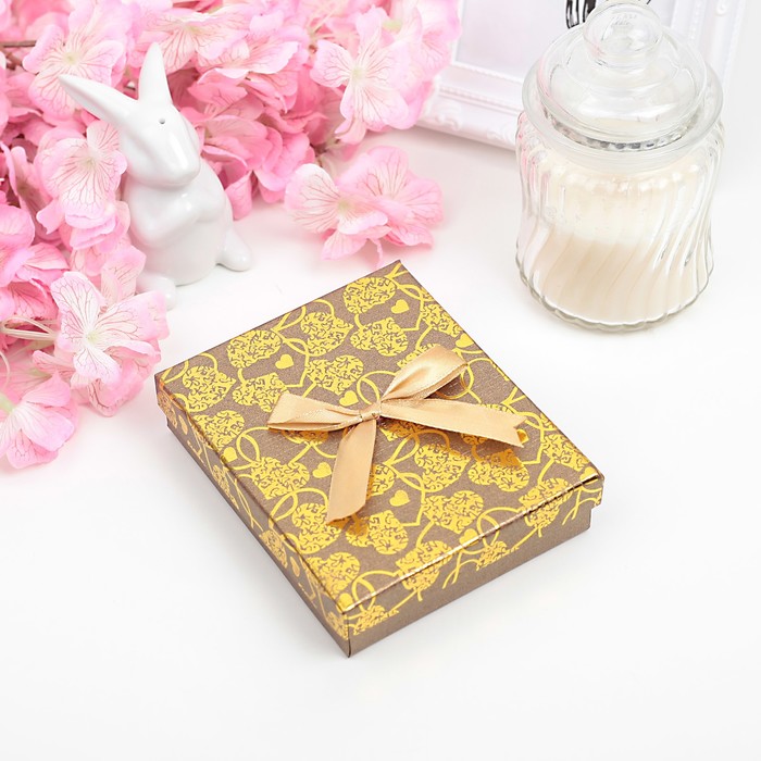 Коробка подарочная "Комильфо", коричневый, 13 х 10,5 х 3 см