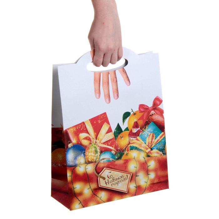 Пакет подарочный «Подарки», 26 × 35 см