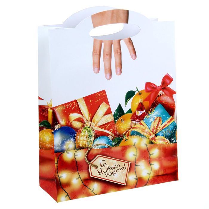 Пакет подарочный «Подарки», 26 × 35 см