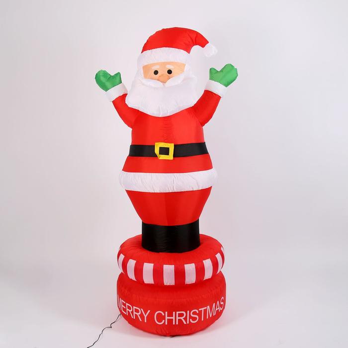 Надувная фигура "Дед Мороз" крутится вокруг себя, 210 см
