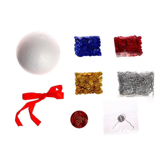 Новогодний шар пайетками с мини-открыткой "Зигзаг"