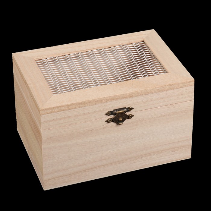 Шкатулка под роспись "С сеточкой"