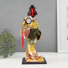 Кукла коллекционная "Гейша в шелковом кимоно с барабаном" 22,5 см от Сима-ленд