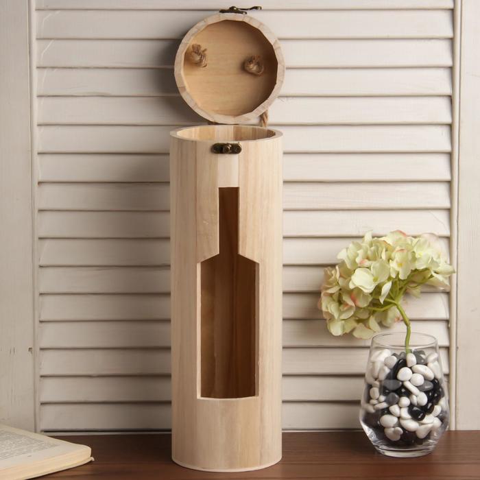 Шкатулка под роспись под бутылку "Резная бутыль"