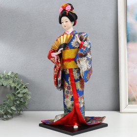 Кукла коллекционная "Гейша в шелковом кимоно с веером" 40 см от Сима-ленд