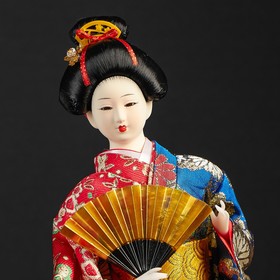 Кукла коллекционная "Гейша в шелковом кимоно с веером" 40 см от Сима-ленд