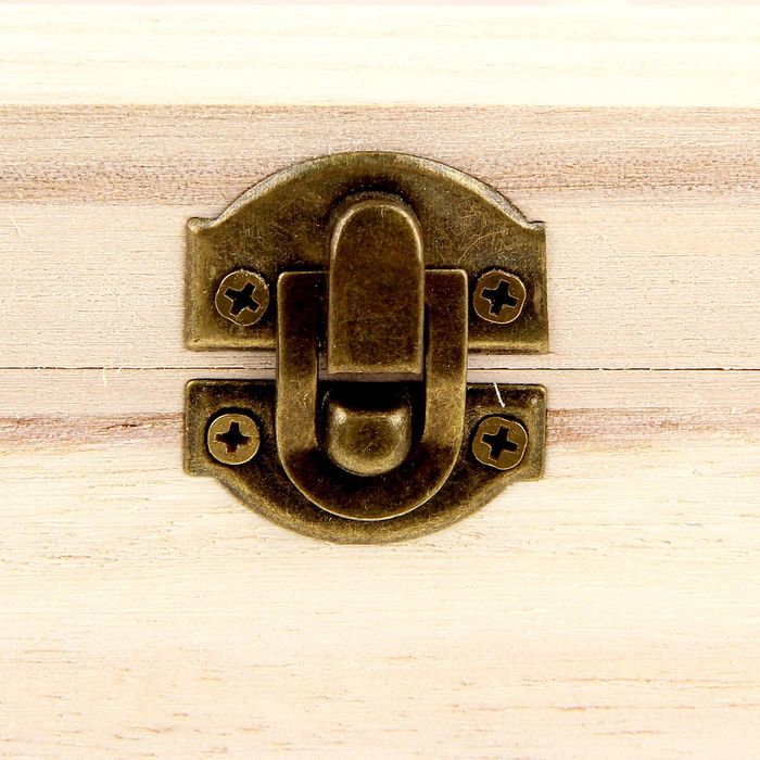 Шкатулка под роспись "Прямоугольная со стеклом" 5 отделений