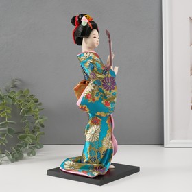 Кукла коллекционная "Гейша в цветочном кимоно с музыкальным инструментом" 30 см от Сима-ленд