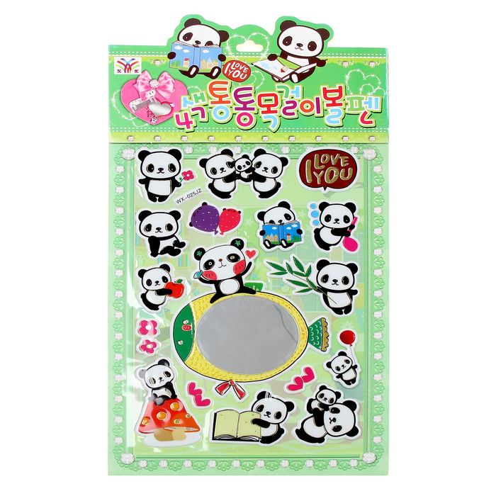 Наклейка с зеркалом "Животные/Бабочки" МИКС