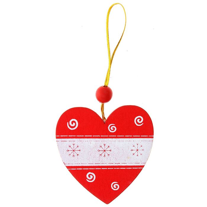 Подвеска новогодняя "Метель" в форме сердца