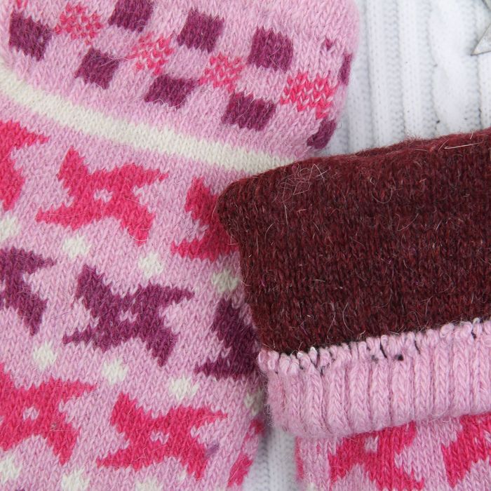 Варежки женские "Бумеранг", размер 16 (р-р произв. 23*1*8), цвет МИКС 65528