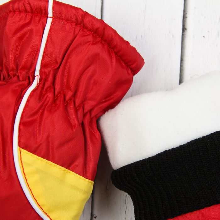 Варежки детские "Кит", размер 18 (р-р произв. 18*3*9), цвет жёлтый/красный 65375